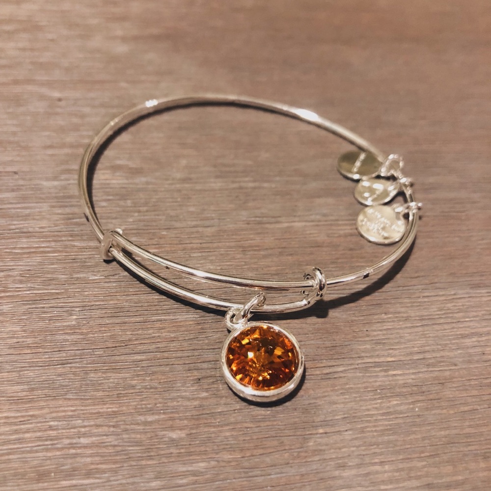 Alex and Ani November birthstone charm bracelet